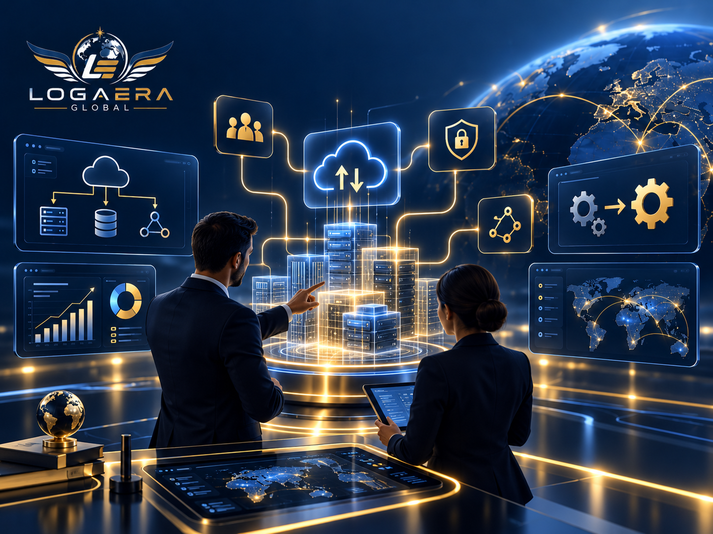 Global partnership and communication hub connecting customers, teams, email, voice, video, and support